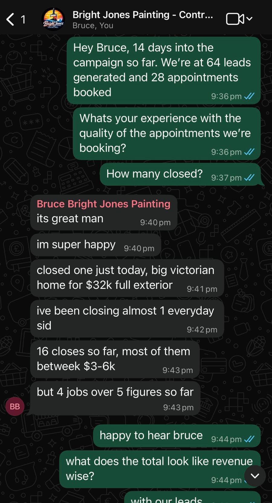 Bruce — Bright Jones Painting WhatsApp part 1